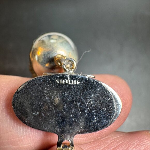 VTG Sterling Silver 925 Textured Beaded Design Necklace Size 16'' Length - Picture 5 of 8